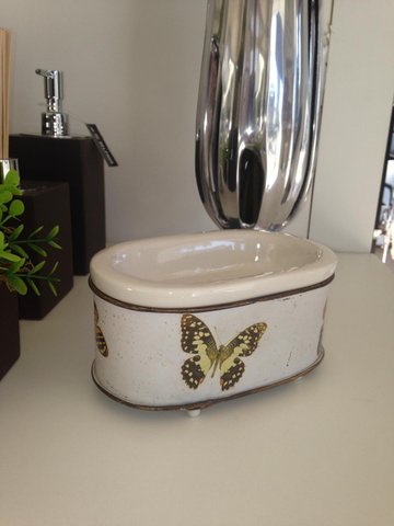 Saboneteira de Mesa Rustica 4333 modelo Borboleta