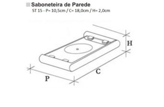 Saboneteira de parede ST 12 Stilus CR Cony