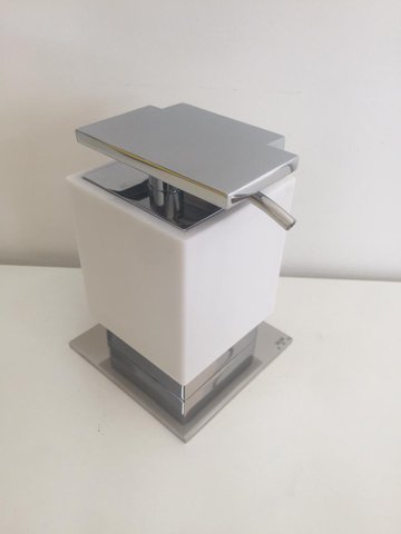 Saboneteira Líquida de Balcão Cromo/Branco One Zen Design BA0219.203
