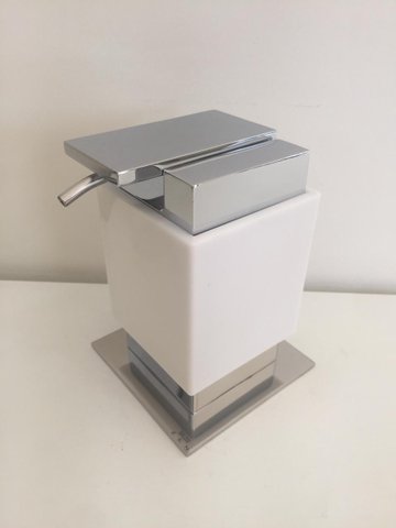 Saboneteira Líquida de Balcão Cromo/Branco One Zen Design BA0219.203