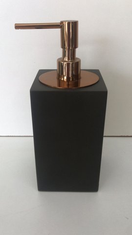 Saboneteira Liquida Marrom fosco com tampa Red Gold