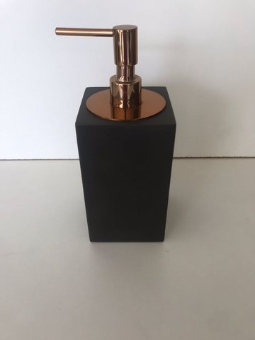 Saboneteira Liquida Marrom fosco com tampa Red Gold