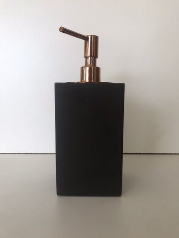 Saboneteira Liquida Marrom fosco com tampa Red Gold