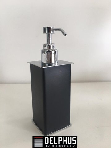 Saboneteira Liquida Quadrada Preta