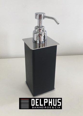 Saboneteira Liquida Quadrada Preta