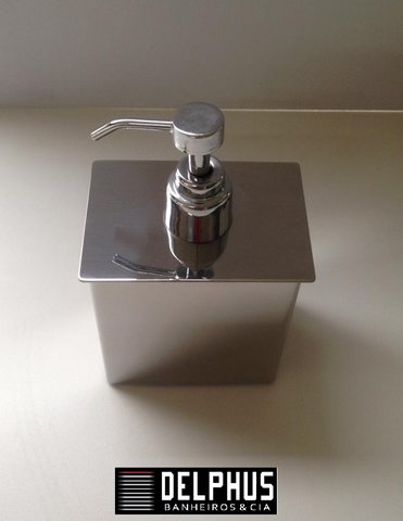 Saboneteira Liquida Retangular Inox Cromado