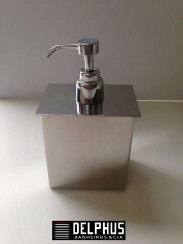 Saboneteira Liquida Retangular Inox Cromado