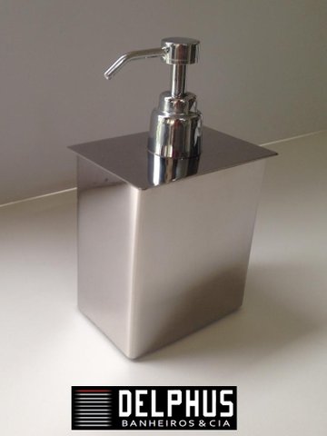 Saboneteira Liquida Retangular Inox Cromado