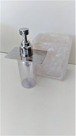 Saboneteira liquida retangular madreperola 18401