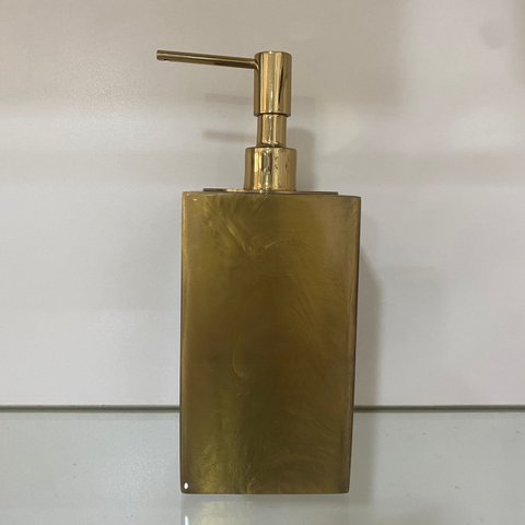 Saboneteria Liquida Dourado Escuro com tampa Gold