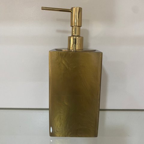Saboneteria Liquida Dourado Escuro com tampa Gold