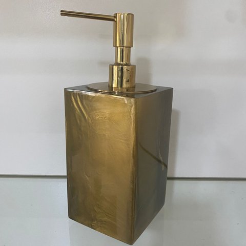 Saboneteria Liquida Dourado Escuro com tampa Gold