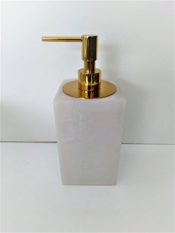 Saboneteria Liquida madreperola com tampa Gold