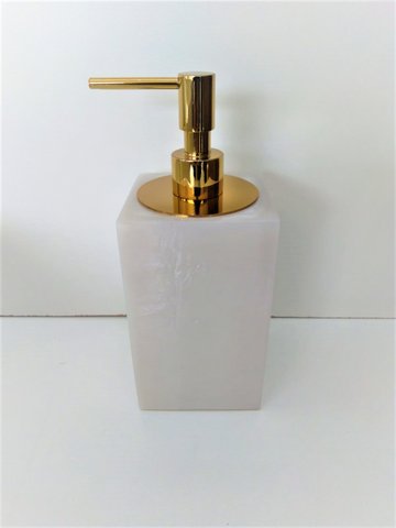 Saboneteria Liquida madreperola com tampa Gold
