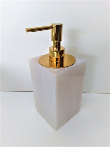 Saboneteria Liquida madreperola com tampa Gold