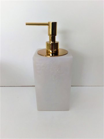 Saboneteria Liquida madreperola com tampa Gold