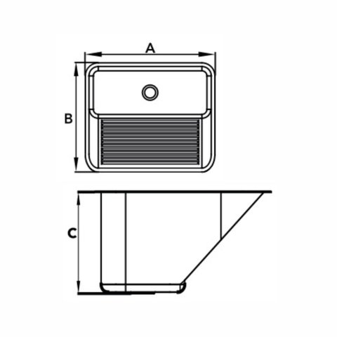 Tanque Inox GhelPlus 60x50x25cm Acetinado 55 litros