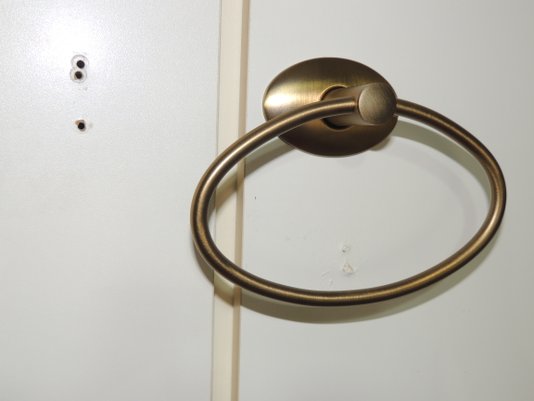 Toalheiro Argola Oval P 203 Ouro Escovado Tradicional