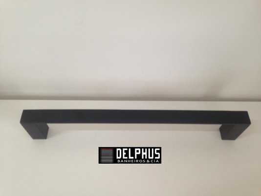 Toalheiro de Rosto 30cm Metric Preto Fosco MT031 Cony