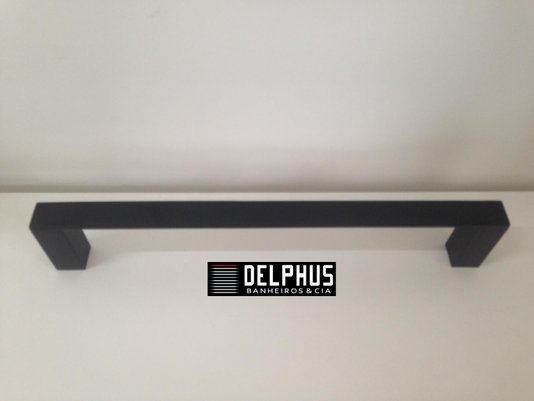 Toalheiro de Rosto 30cm Metric Preto Fosco MT031 Cony