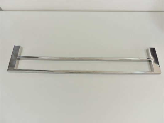 Toalheiro duplo 60cm inox polido Fit