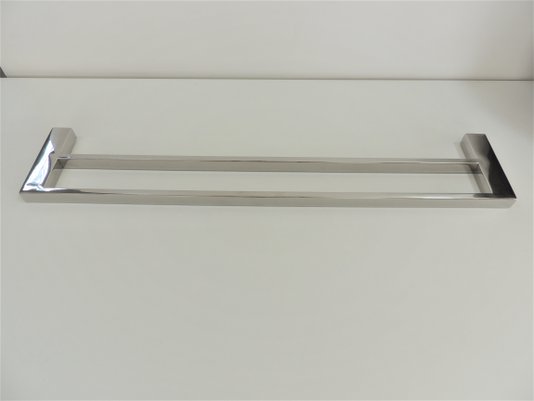 Toalheiro duplo 60cm inox polido Fit