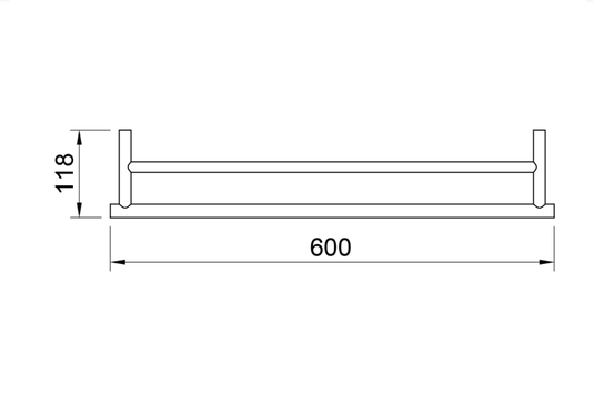 Toalheiro Duplo Loop DK5144MW Doka