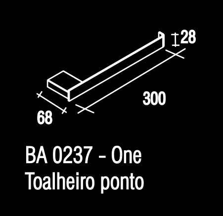 Toalheiro Ponto One BA 237.201 Zen Design