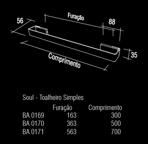 Toalheiro simples 30 Soul BA0169/648 Vechio cobre Zen Desin