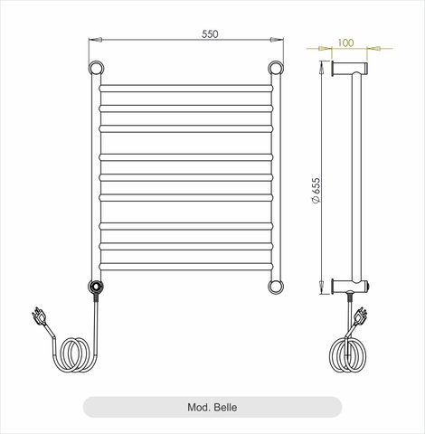 Toalheiro Termico Conceito Belle Inox Aquece Metais