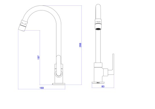 Torneira de Mesa para Cozinha Flex Plus 1167.C21.CLM Deca