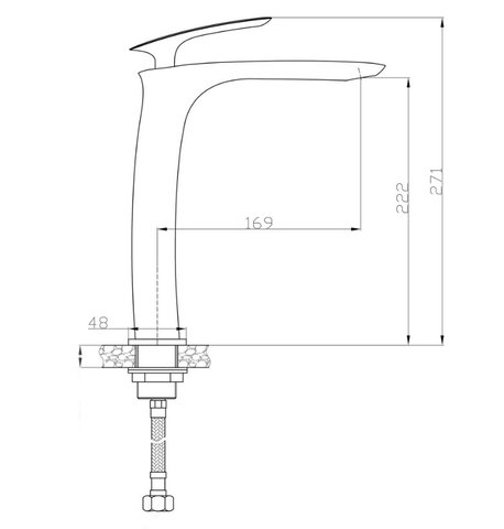 Torneira Monocomando Bica Alta para Lavatorio Black Matte 17966