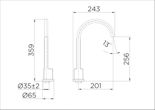 Torneira para Banheiro on/off Docol Tronic 478206