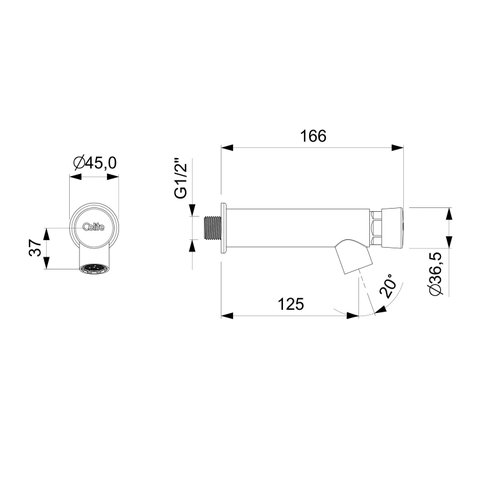Torneira para Lavatório de Parede Ecopress B5001COCRB Celite
