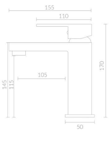 Torneira para lavatorio Quadratta KR255 Kromma