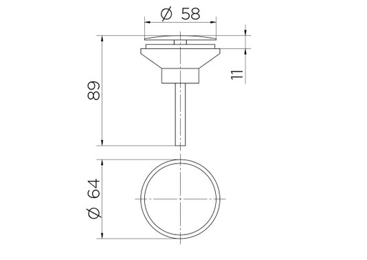 Válvula de saída d`água oculta 922606 Docol