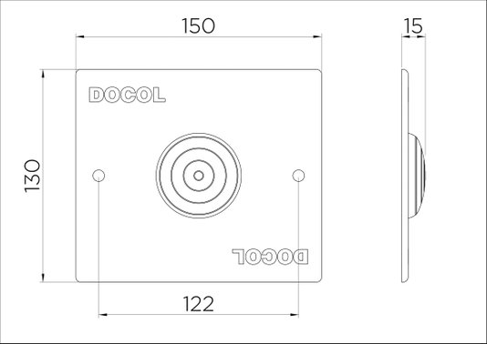 Válvula para piso Pematic aço escovado 17012100 Docol