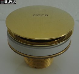 Valvula de escoamento 1601.GL para lavatório, cuba e bidê Gold Deca