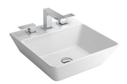 Cuba de Apoio Quadrada com Mesa 40,0 Branca - L.270.17 DECA