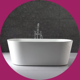 Banheira de Imersão GAMBOA 150x80x60 Glossy White IM1007GW IMMERSI