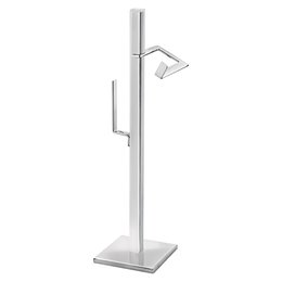 Papeleira de Chão com Reserva Quadrada Cromada