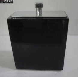 Porta fio dental de bancada/mesa - 62182 poliester preto