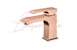 Monocomando para Lavatorio RB1852 Fahion Rosê Gold Rubinettos