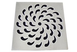 Ralo Grelha 15X15 sem  Base Aço Inox Gota Inversa Invinox