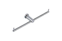 Papeleira Dupla Cromado Solution Crismoe