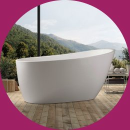 Banheira de Imersão GAROPABA 150x74x70 Glossy White IM1025GW IMMSERI