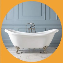 Banheira de Imersão ANTIGUA (1750x730x770)cm Com pés cromados - IM1018 IMMERSI