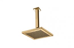 Chuveiro de Teto SPA GOLD Quadrado 20x20 Dourado - 74180T RUBINETTOS
