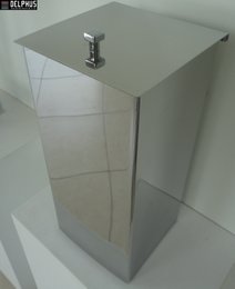 Lixeira Inox 13x13x29 Tampa Articulável 2562