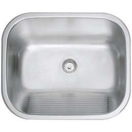 Tanque Tramontina Monobloco sem Espelho Aço Inox Polido 304 com Valvula 3,5"  - 94400/107